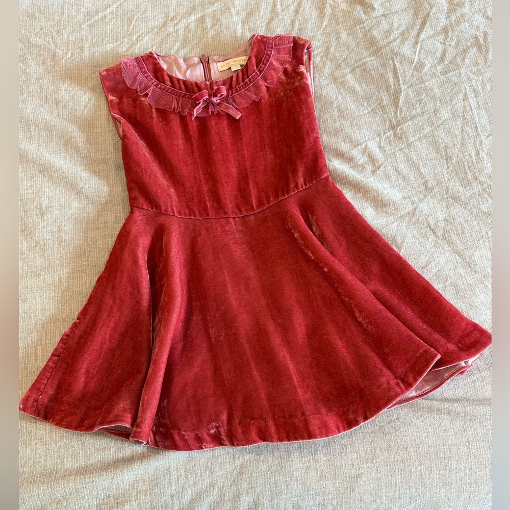 Mini Boden velvet dress size 1.5-2y never worn
